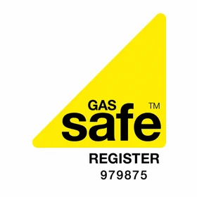 Gas Safe Register badge — registration number 979875